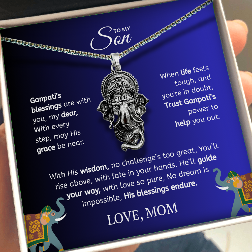 Ganpati Pendant for Son – for Strength, Protection, and Guidance – Spiritual Gift from Mom