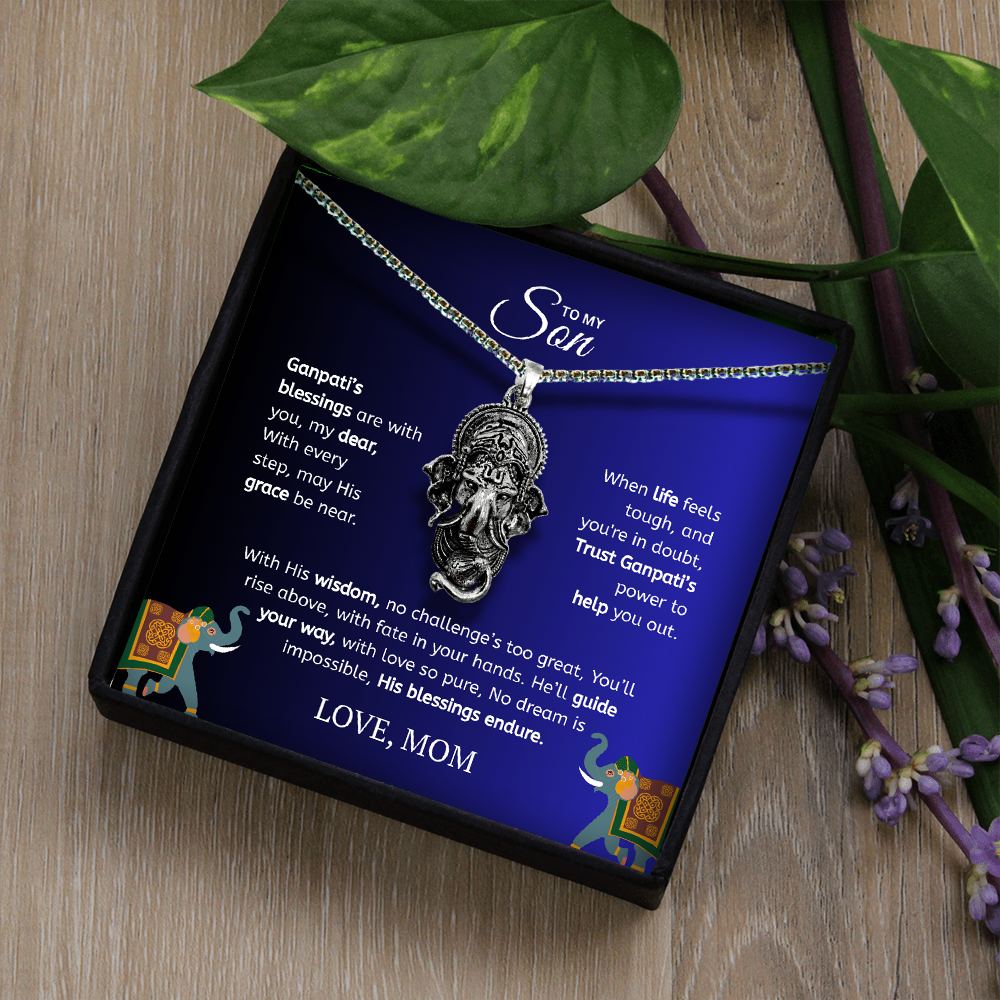 Ganpati Pendant for Son – for Strength, Protection, and Guidance – Spiritual Gift from Mom
