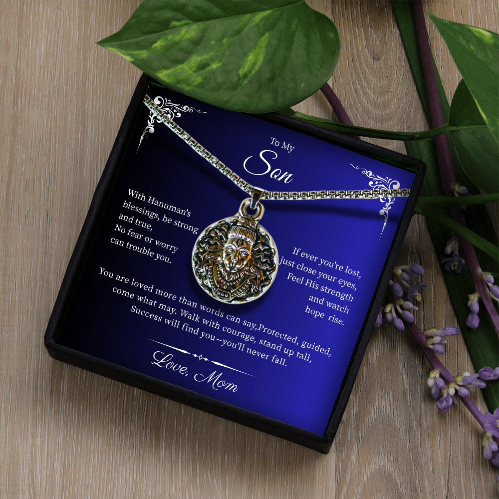 To My Son - Hanumanji Silver Pendent