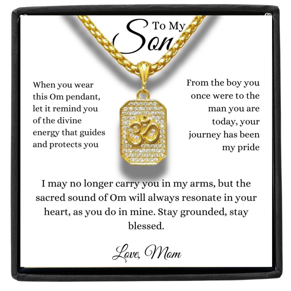 Son Premium Om Diamond Pendant