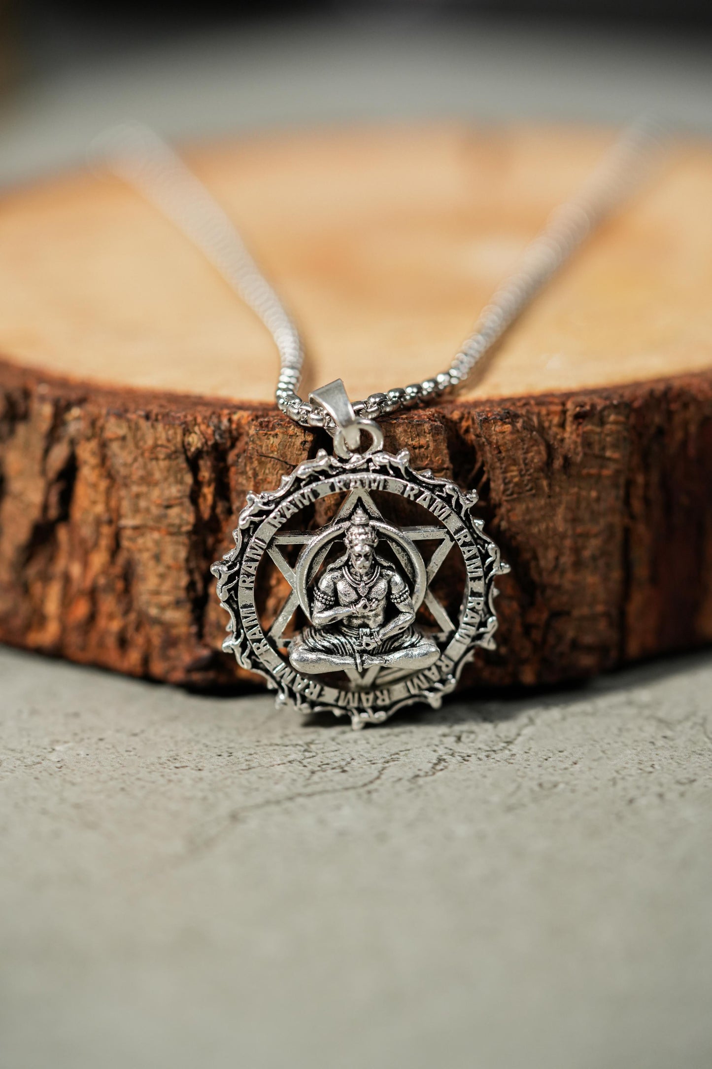 Sterling Silver Hanuman Pendant Necklace for Son - Strength & Protection Gift from Mom & Dad