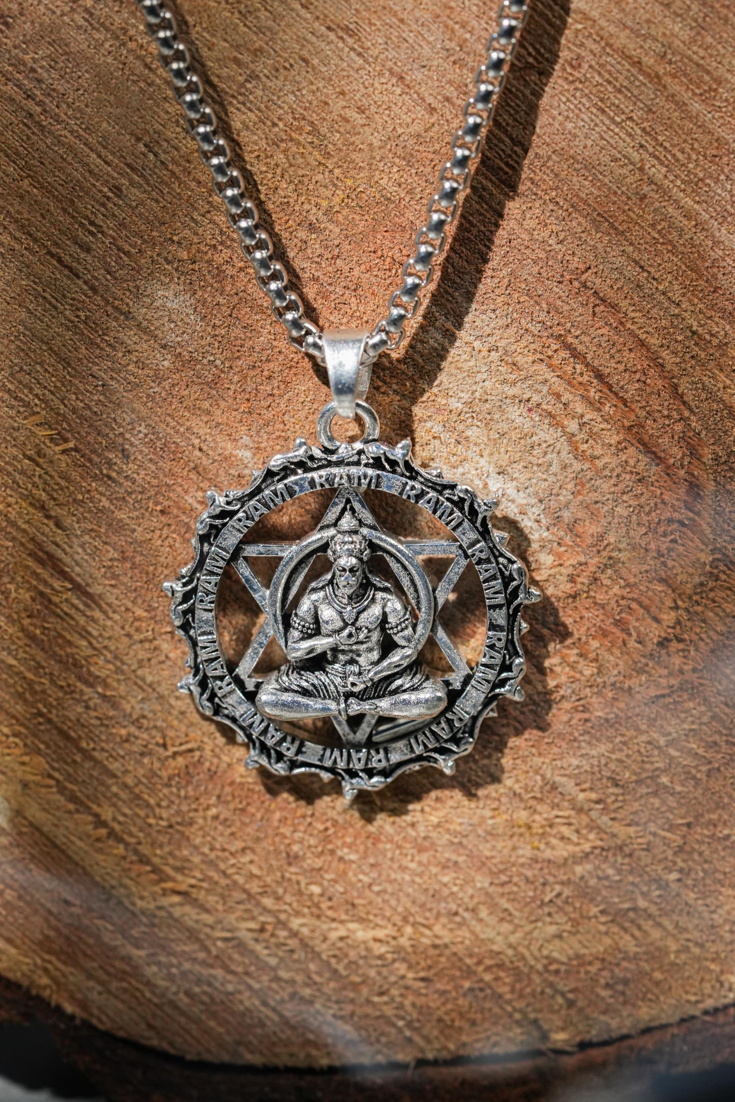 Sterling Silver Hanuman Pendant Necklace for Son - Strength & Protection Gift from Mom & Dad