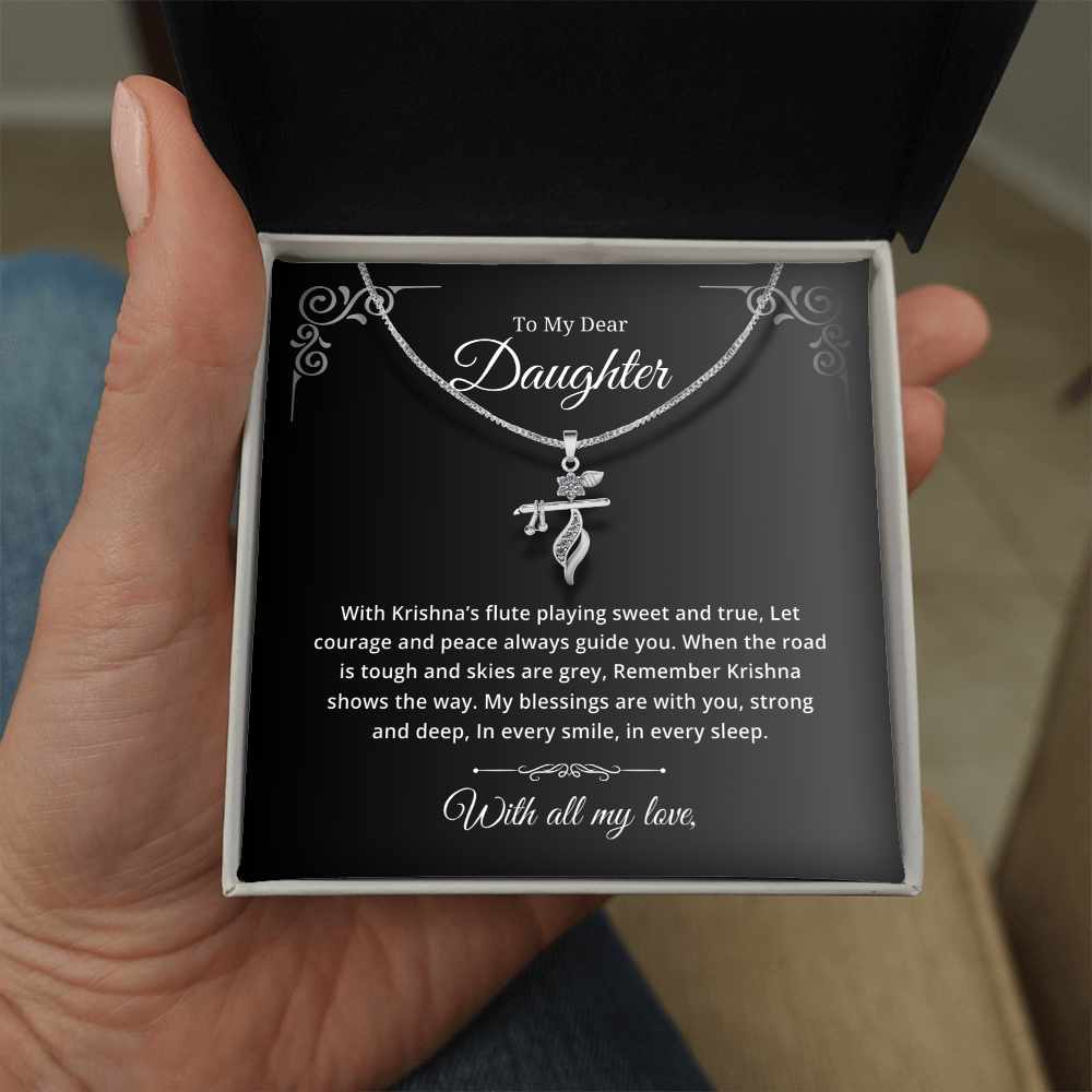 To My Daughter - Beautiful Eternal Blessings Krishna Pendant