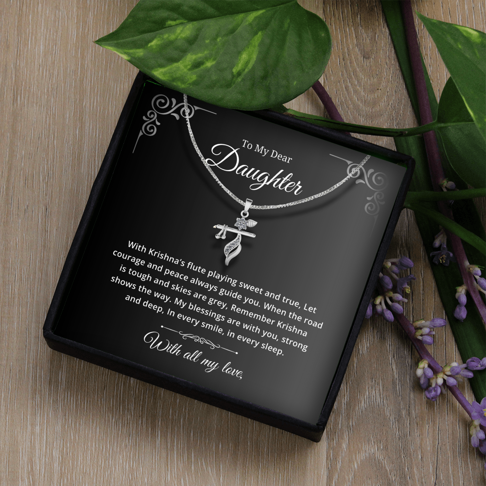 To My Daughter - Beautiful Eternal Blessings Krishna Pendant