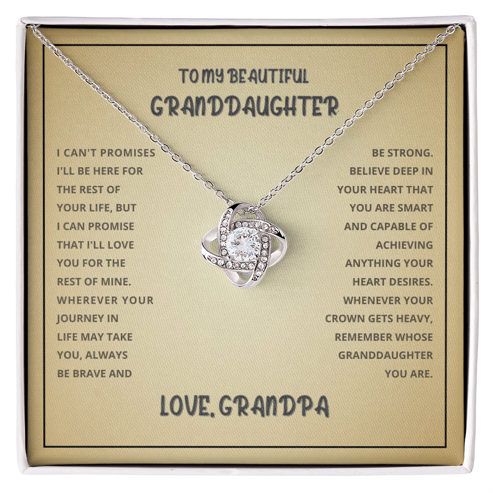 To My Granddaughter – Love Knot Necklace from Grandpa