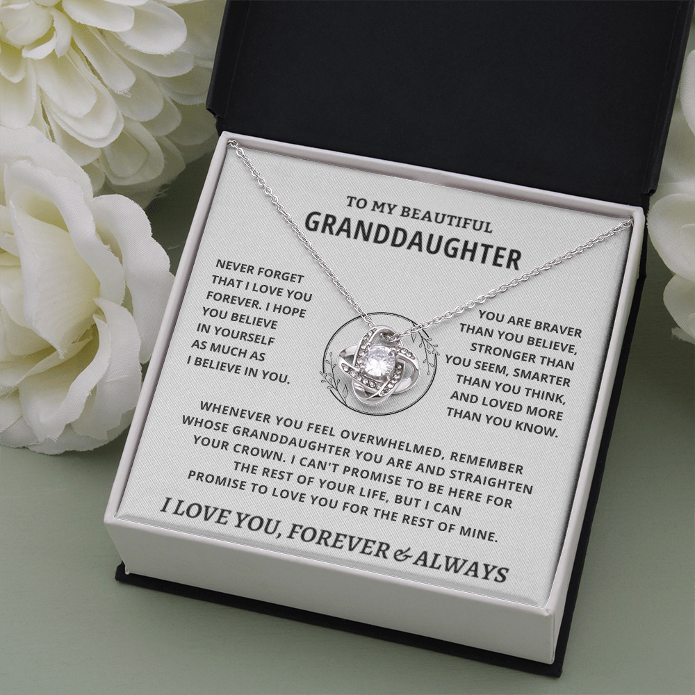 Gift For Granddaughter, "Never Forget That I Love You"
