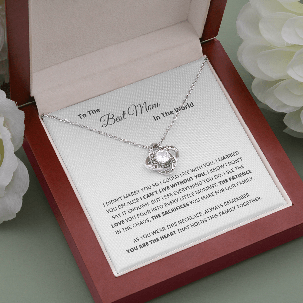 To the Best Mom in the World – Love Knot Necklace