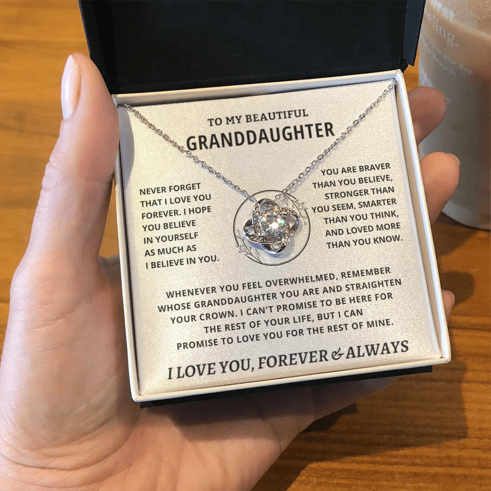 Gift For Granddaughter, "Never Forget That I Love You"