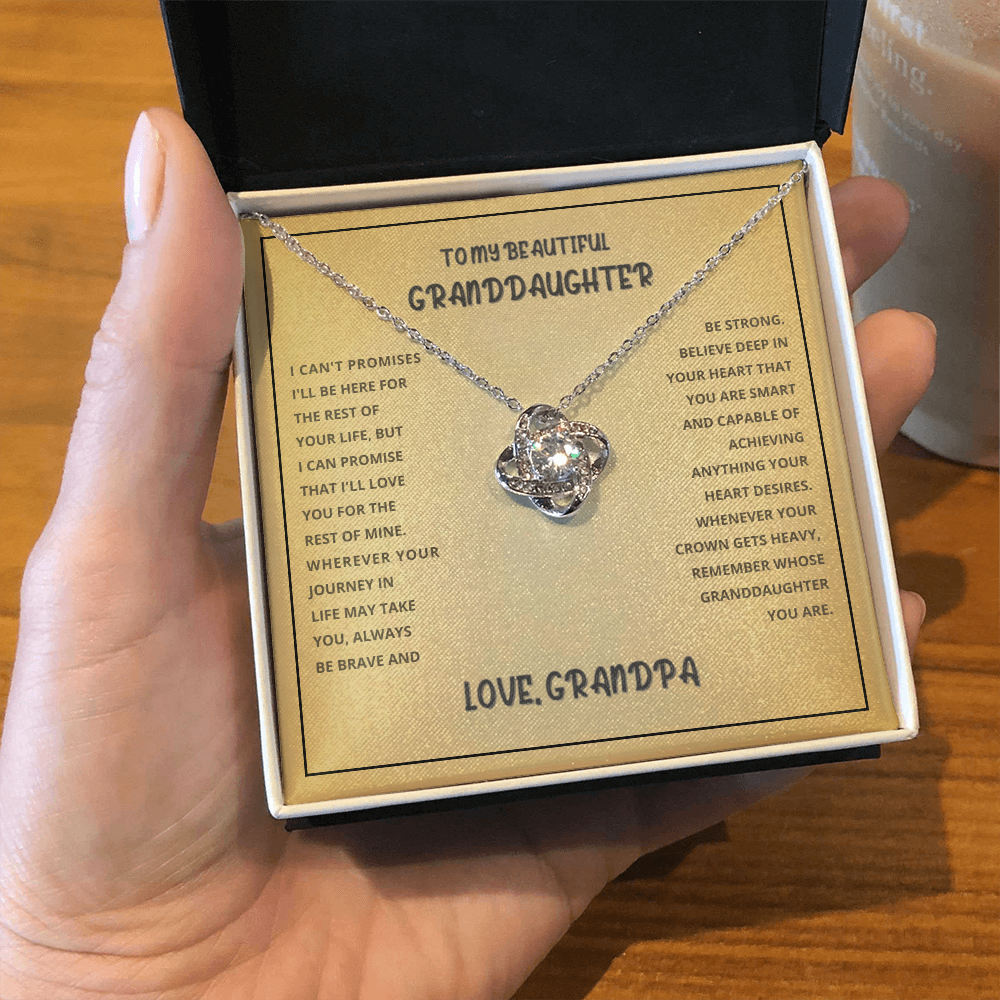 To My Granddaughter – Love Knot Necklace from Grandpa