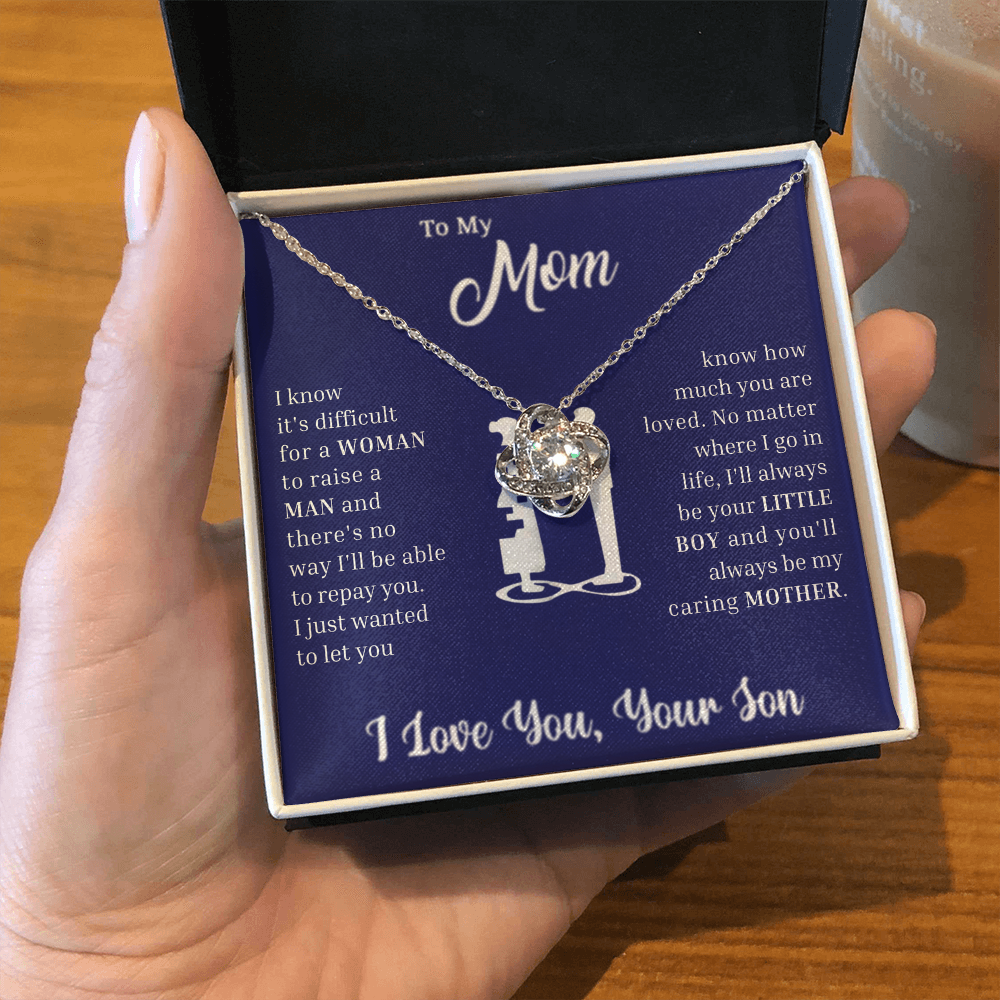 To My Loved Mother – Love Knot Necklace