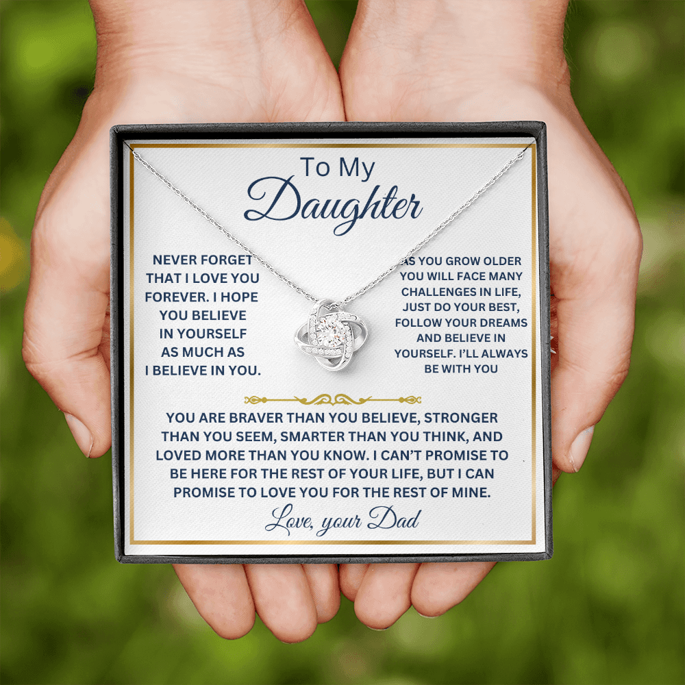 To my Daughter - Love Knot Necklace, from Dad