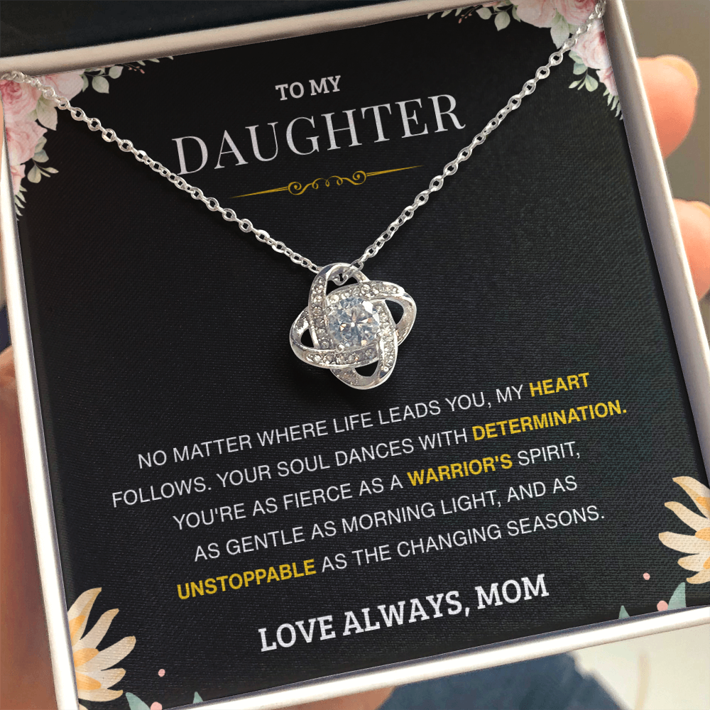 Infinite Love - Daughter's Love Knot Necklace From Mother