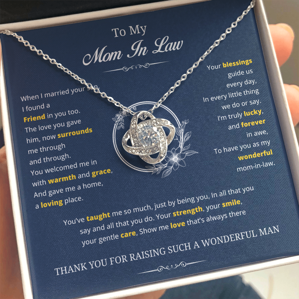 To My Special Mother-in-Law – Love Knot Necklace