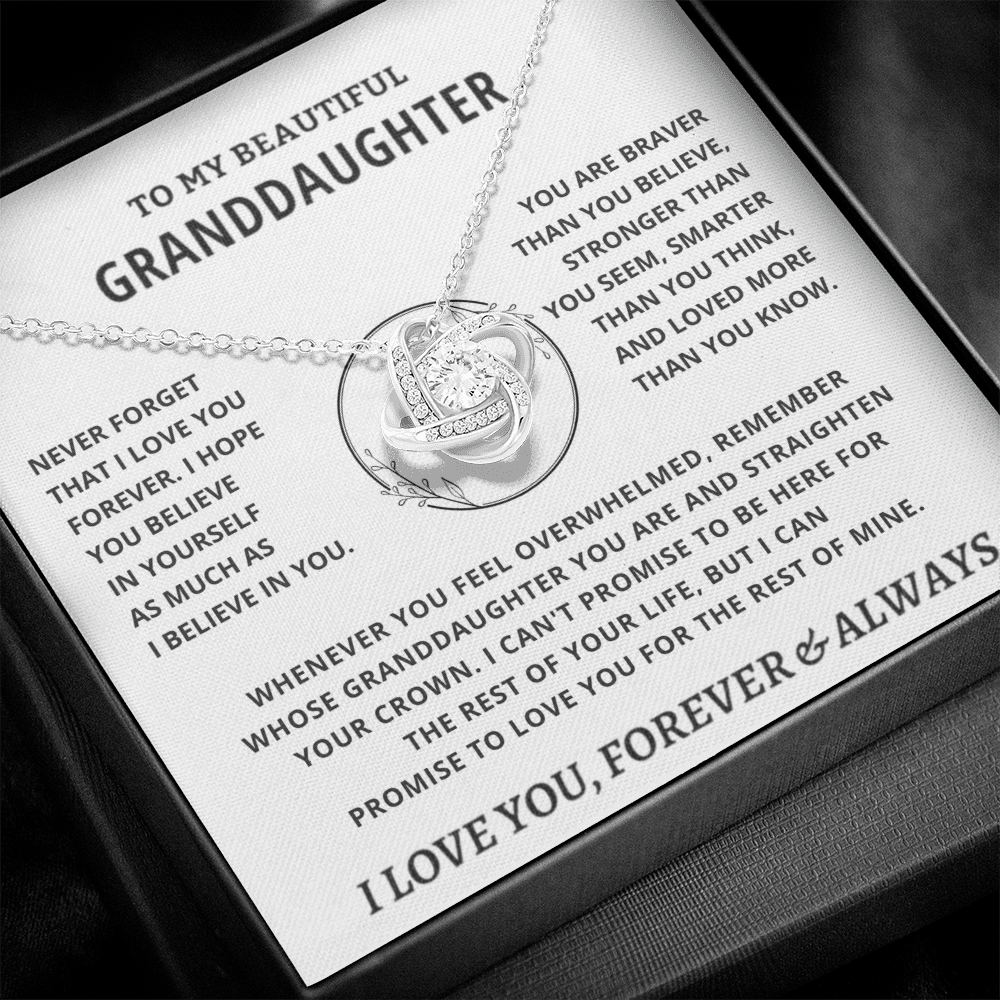 Gift For Granddaughter, "Never Forget That I Love You"
