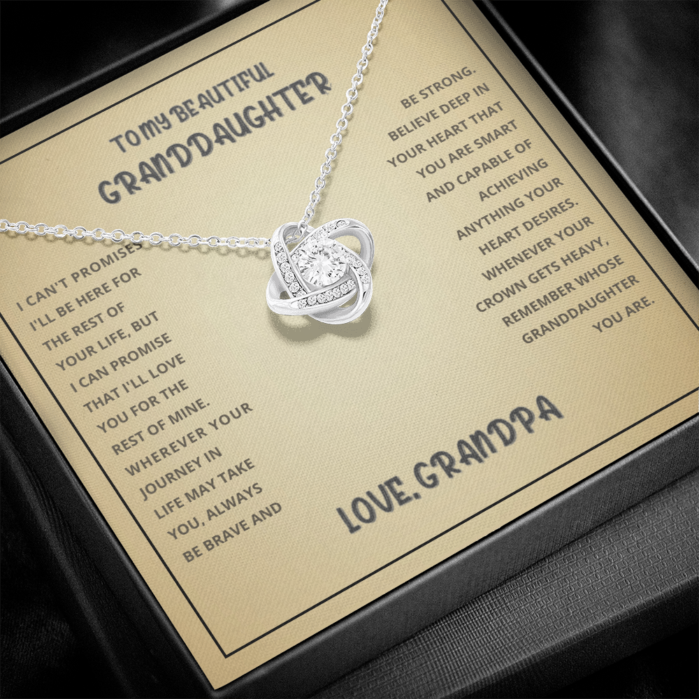 To My Granddaughter – Love Knot Necklace from Grandpa