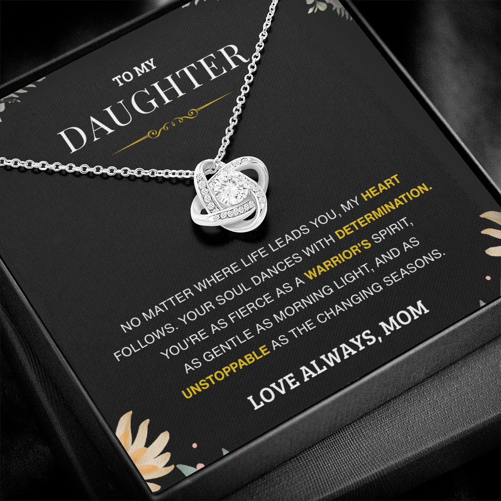 Infinite Love - Daughter's Love Knot Necklace From Mother