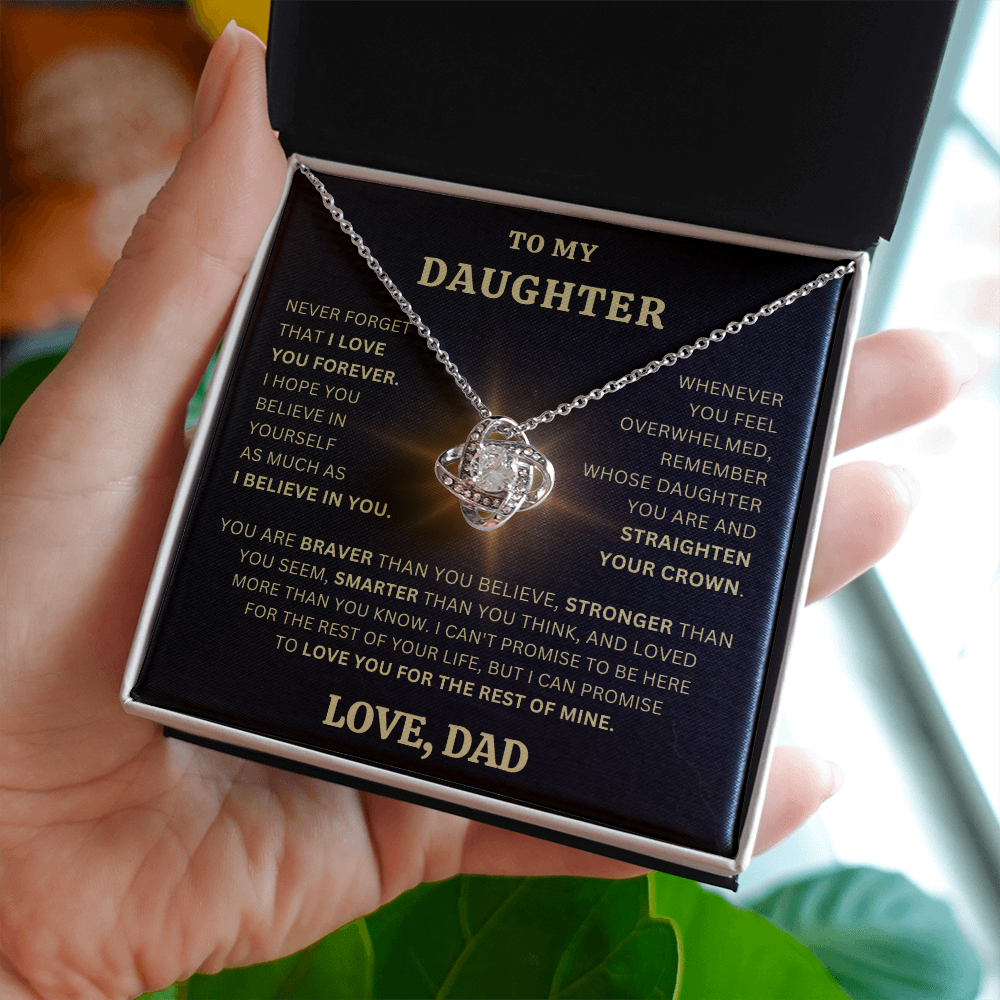 To My Dearest Daughter - Love Knot Necklace
