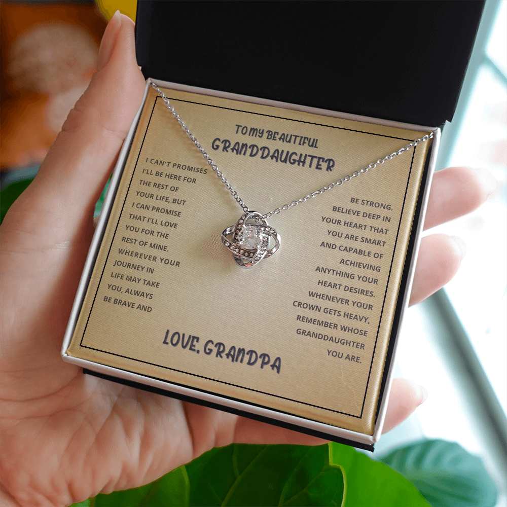 To My Granddaughter – Love Knot Necklace from Grandpa