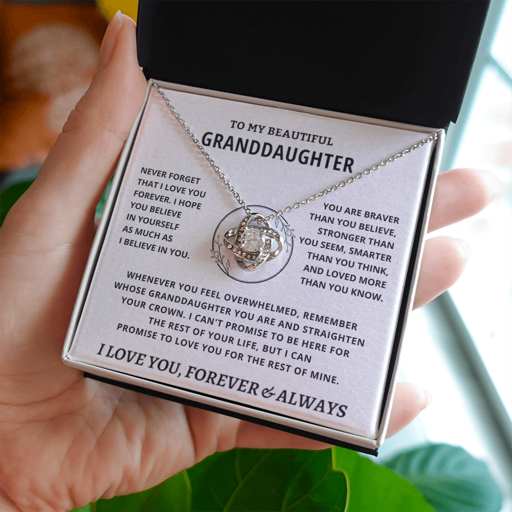 Gift For Granddaughter, "Never Forget That I Love You"