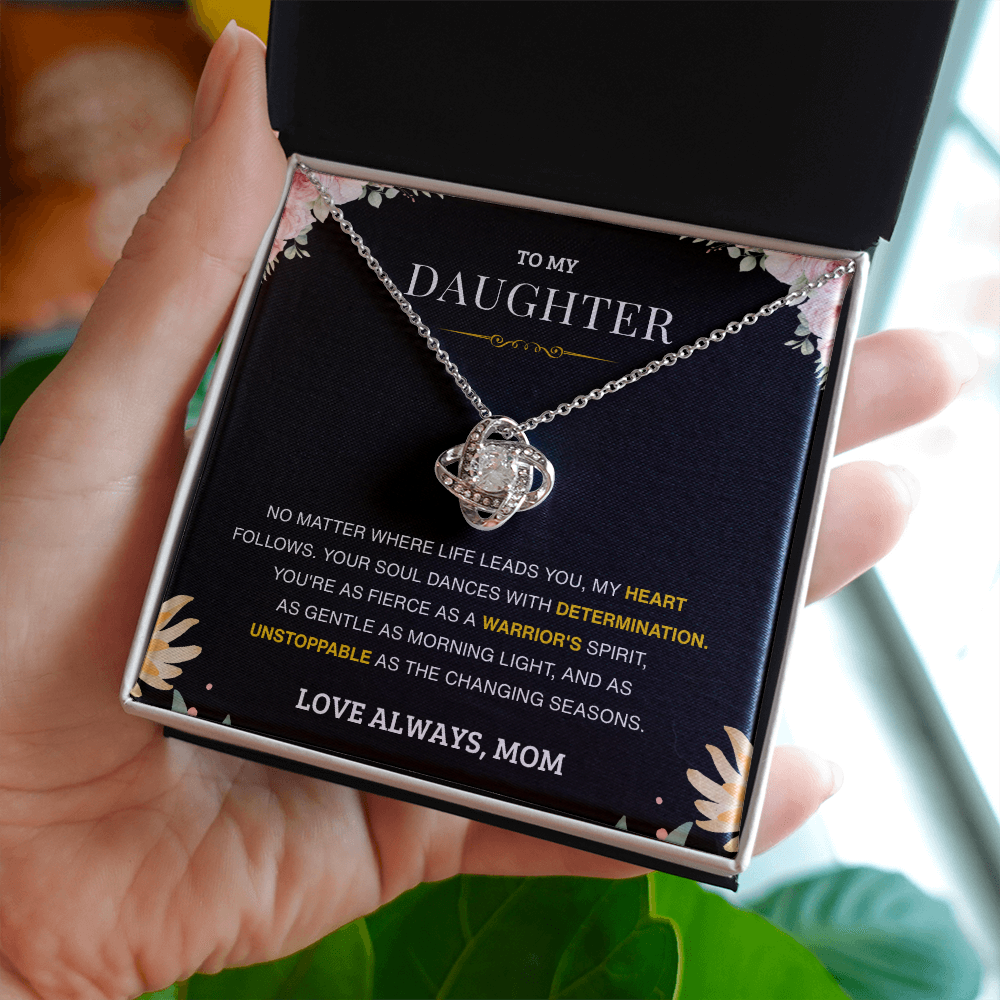 Infinite Love - Daughter's Love Knot Necklace From Mother