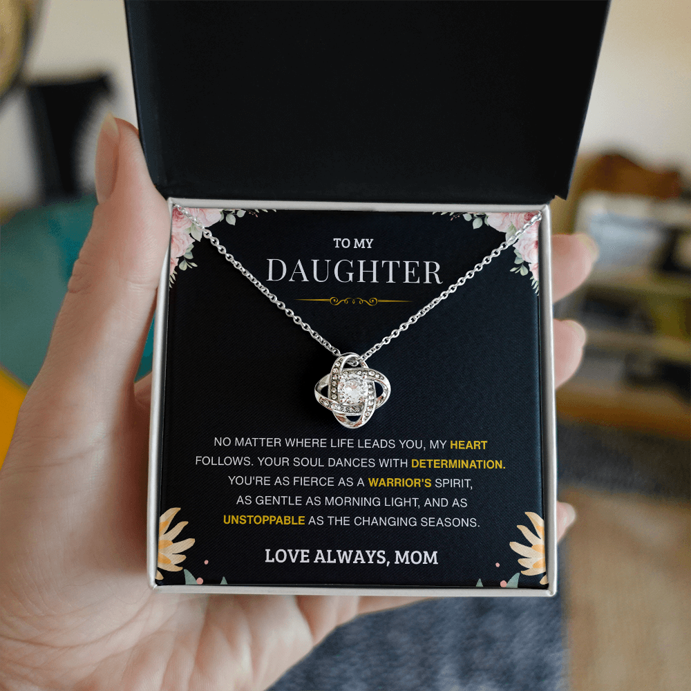 Infinite Love - Daughter's Love Knot Necklace From Mother