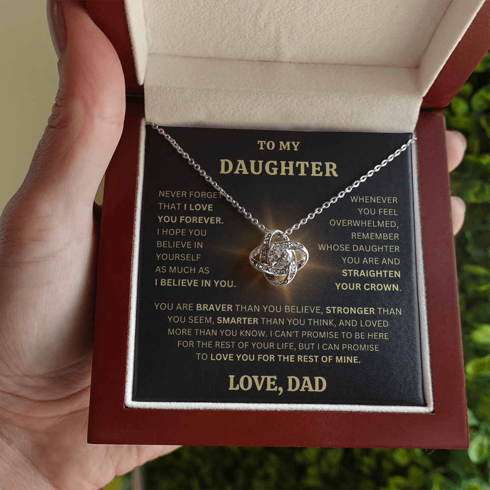 To My Dearest Daughter - Love Knot Necklace