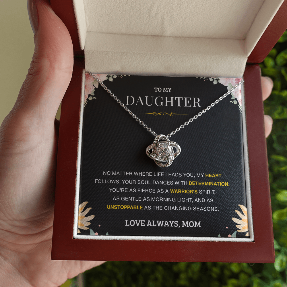 Infinite Love - Daughter's Love Knot Necklace From Mother