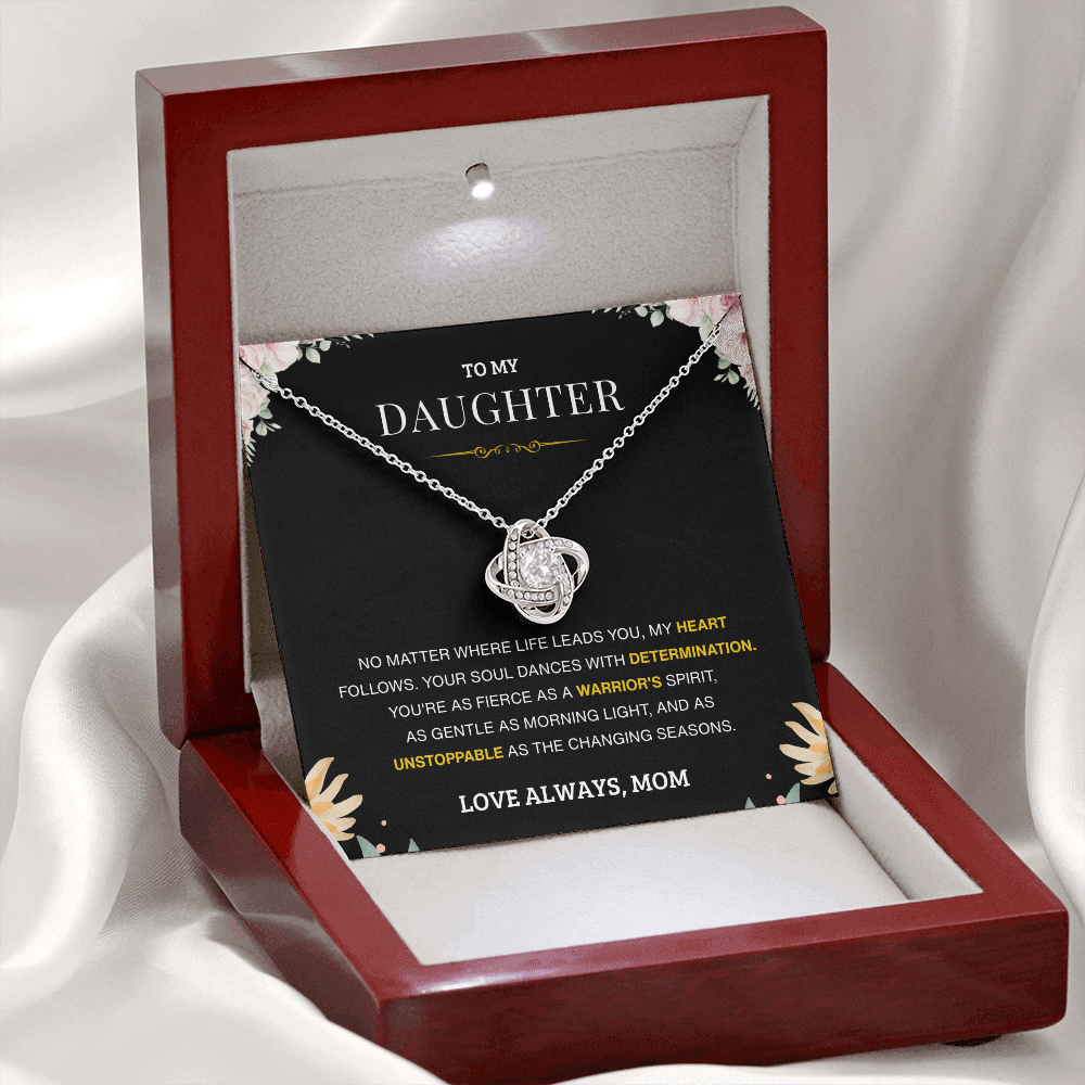 Infinite Love - Daughter's Love Knot Necklace From Mother