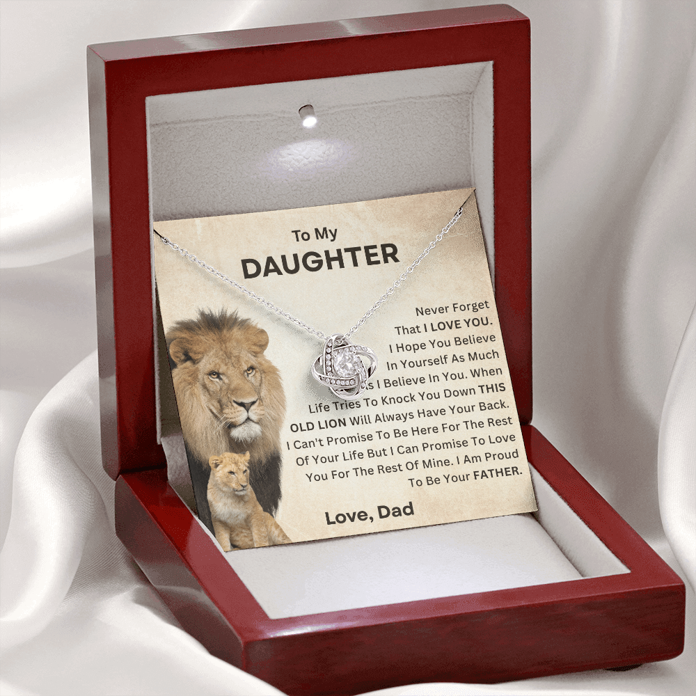 Love Knot Necklace for Daughter - Unbreakable Bond, Father-Daughter Gift, Jewelry Gift