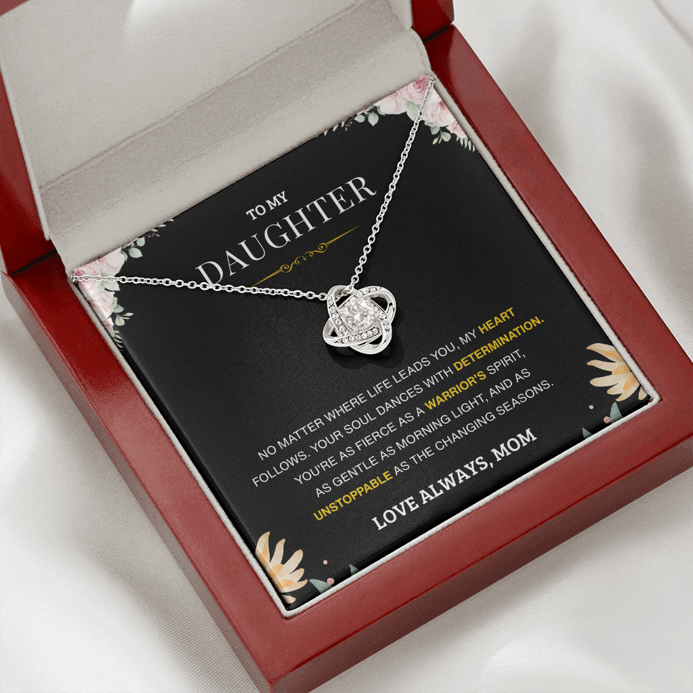 Infinite Love - Daughter's Love Knot Necklace From Mother