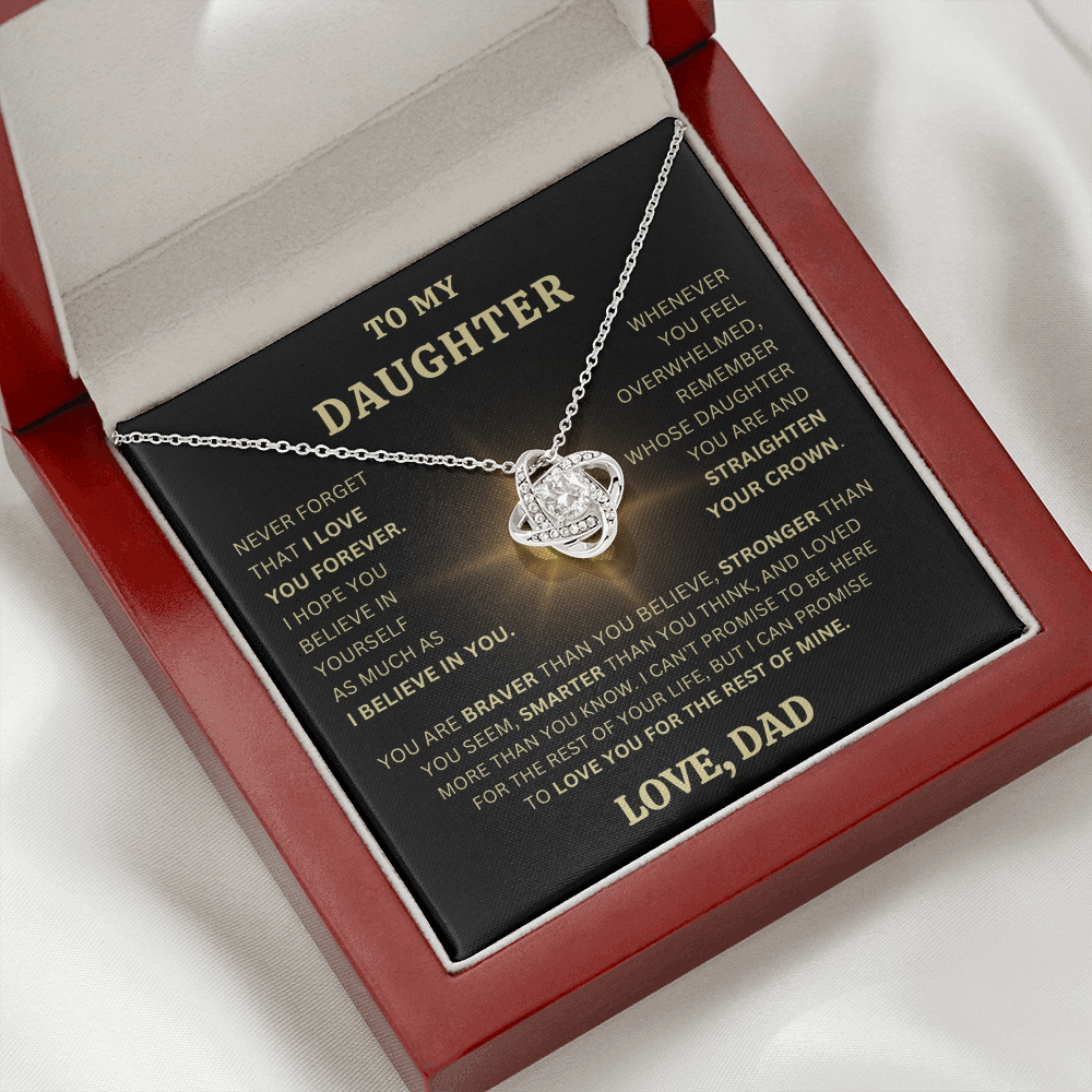 To My Dearest Daughter - Love Knot Necklace