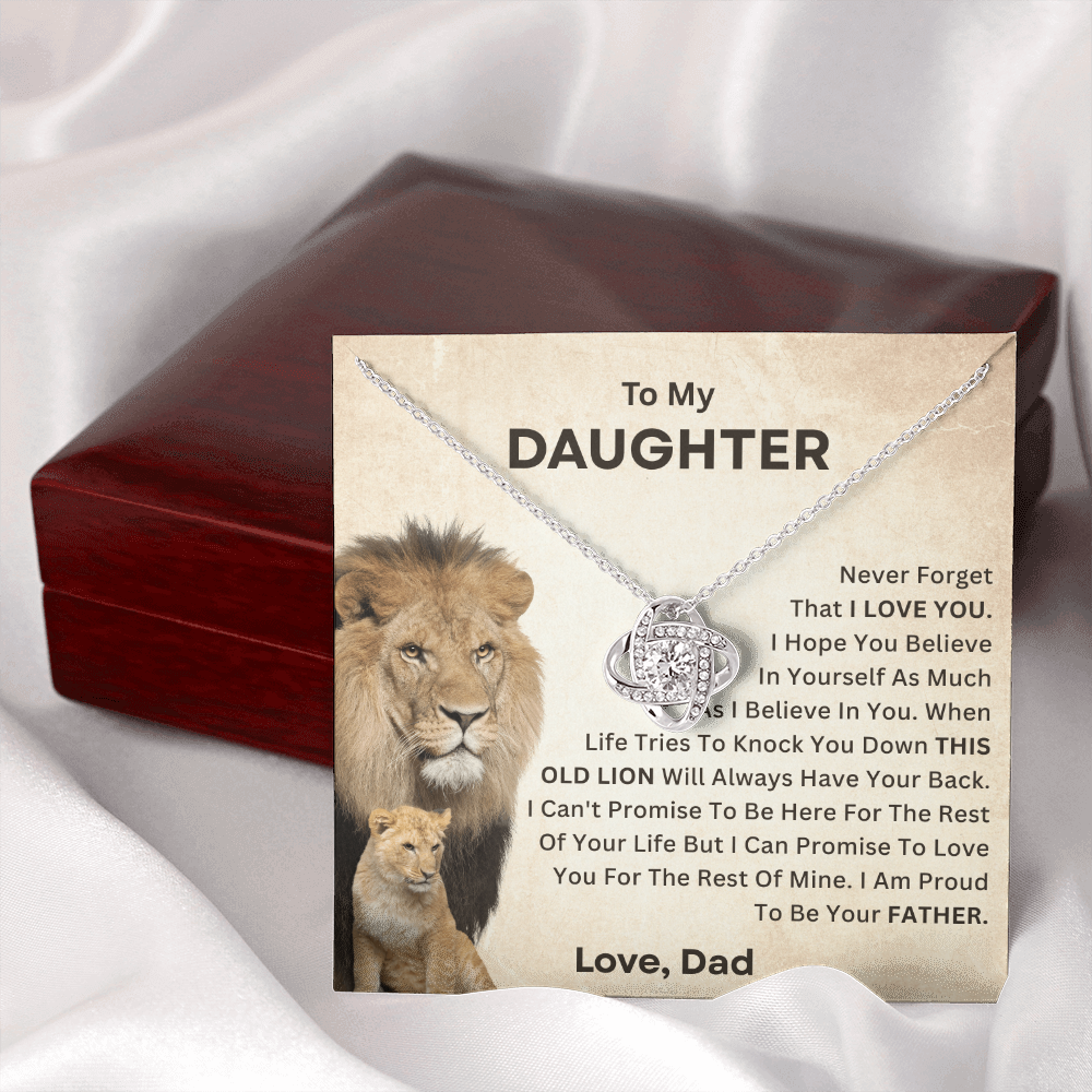 Love Knot Necklace for Daughter - Unbreakable Bond, Father-Daughter Gift, Jewelry Gift