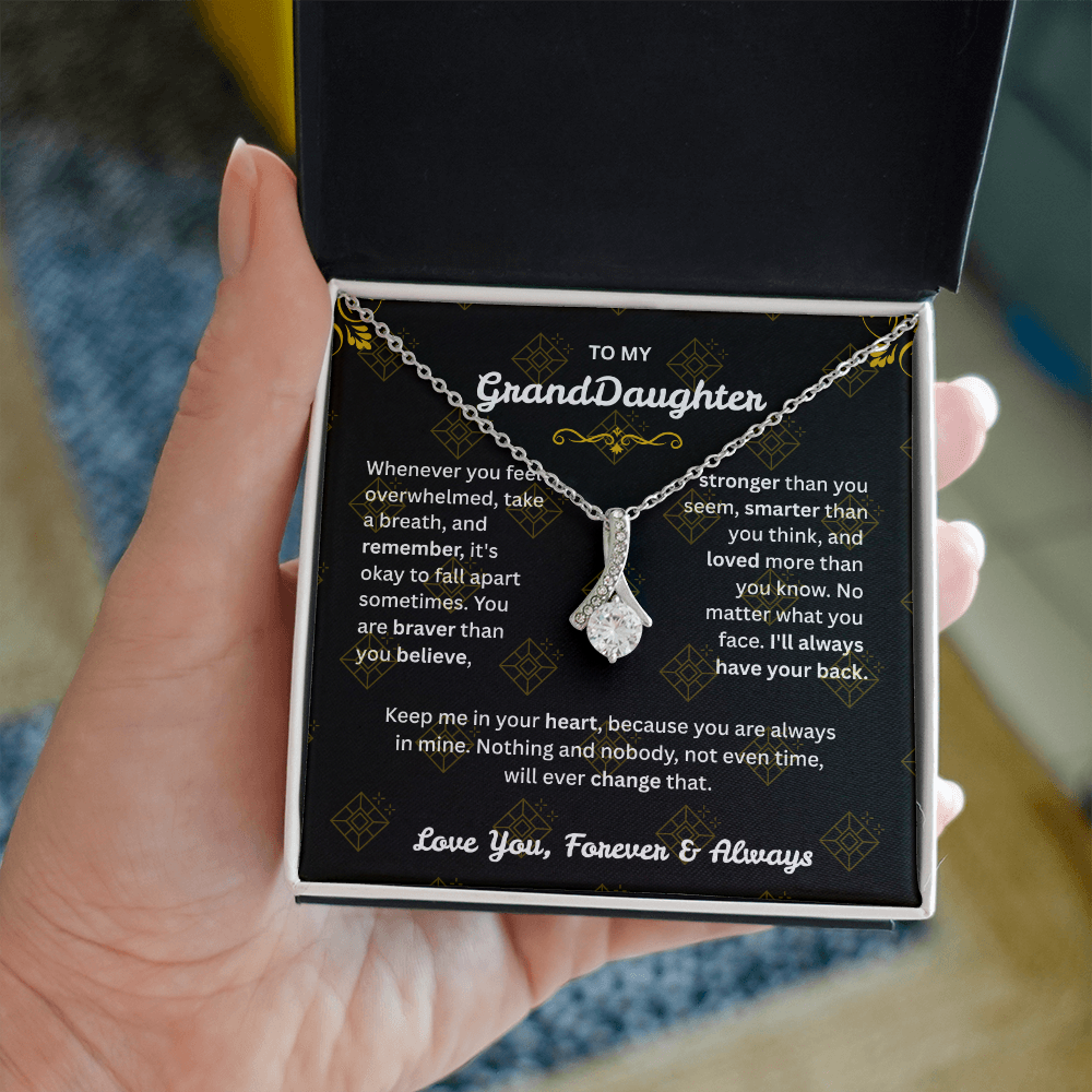 Alluring Beauty Necklace for Granddaughter – Premium CZ Stones – Perfect Gift for Granddaughter