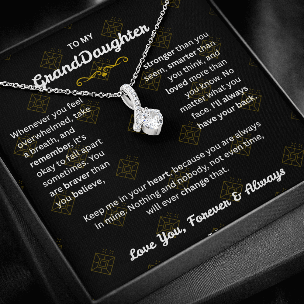Alluring Beauty Necklace for Granddaughter – Premium CZ Stones – Perfect Gift for Granddaughter
