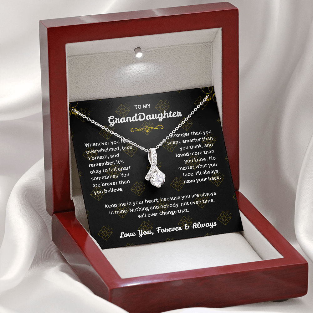 Alluring Beauty Necklace for Granddaughter – Premium CZ Stones – Perfect Gift for Granddaughter