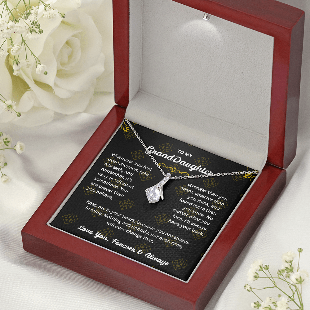 Alluring Beauty Necklace for Granddaughter – Premium CZ Stones – Perfect Gift for Granddaughter