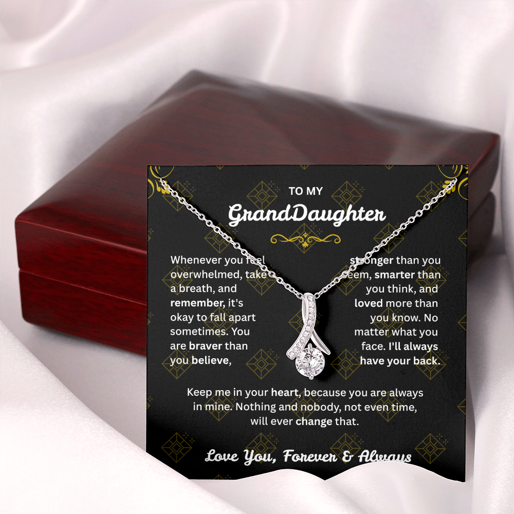 Alluring Beauty Necklace for Granddaughter – Premium CZ Stones – Perfect Gift for Granddaughter