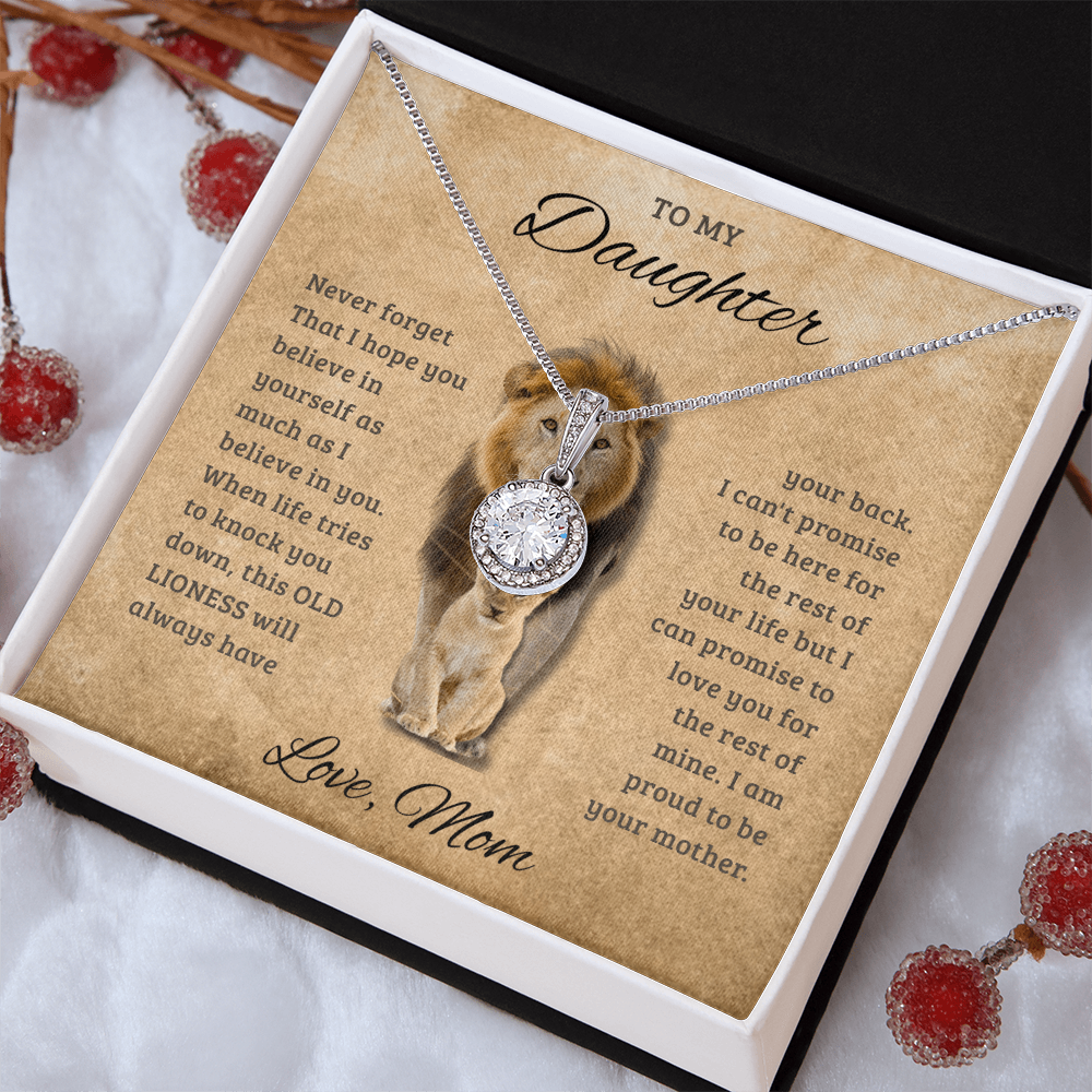 To My Daughter _ Solitaire Necklace From Mom