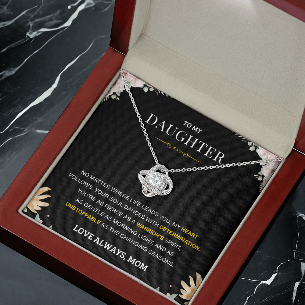 Infinite Love - Daughter's Love Knot Necklace From Mother