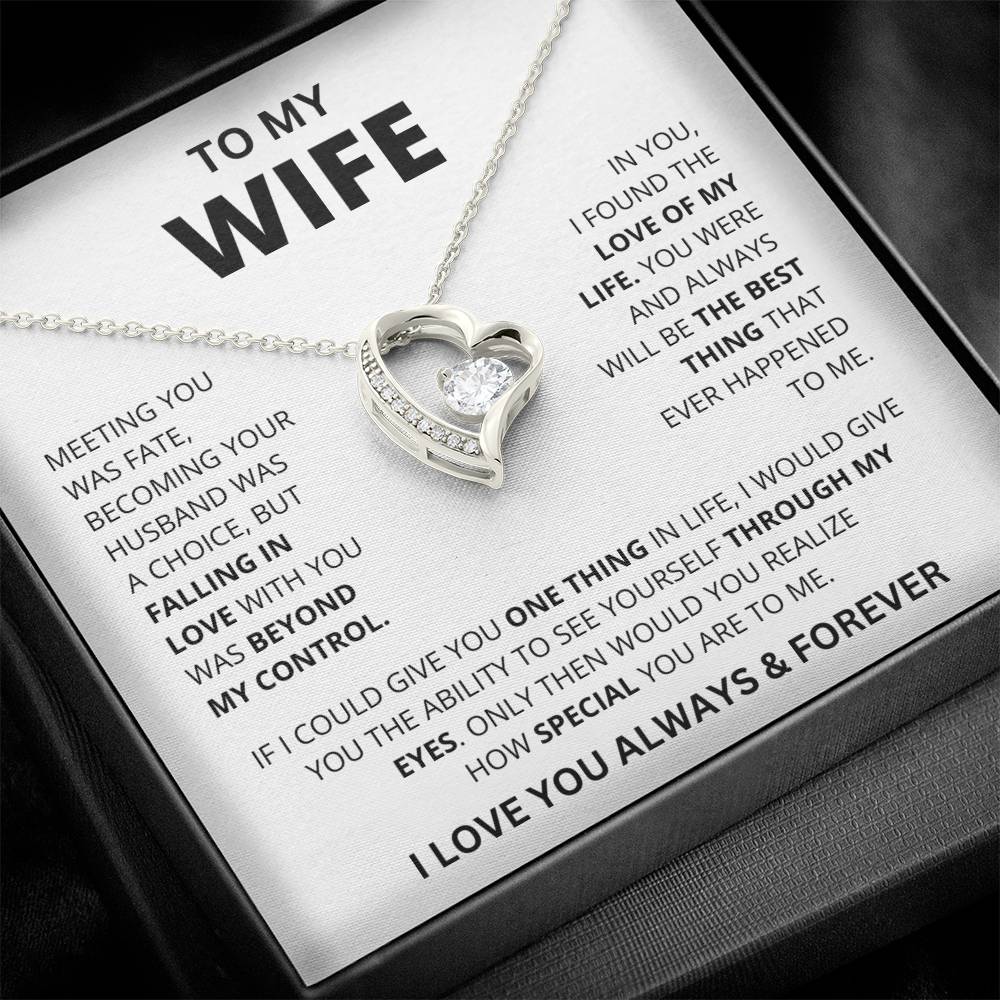 Wife Heart Necklace | Meeting you was fate