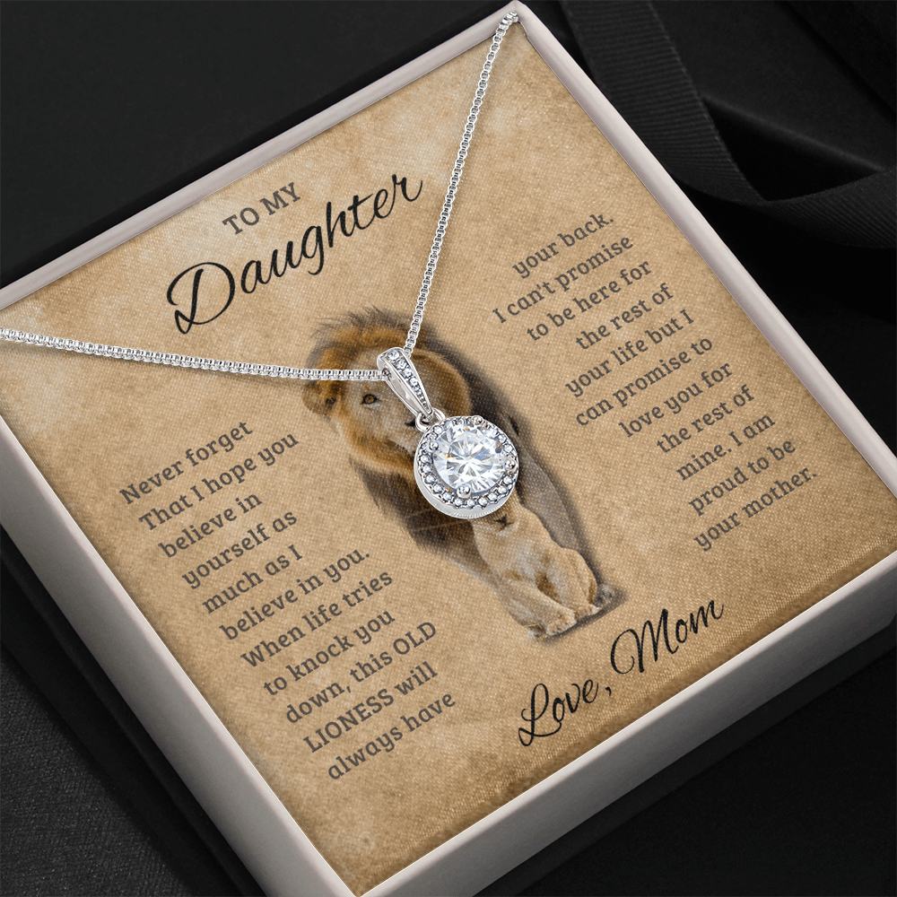 To My Daughter _ Solitaire Necklace From Mom