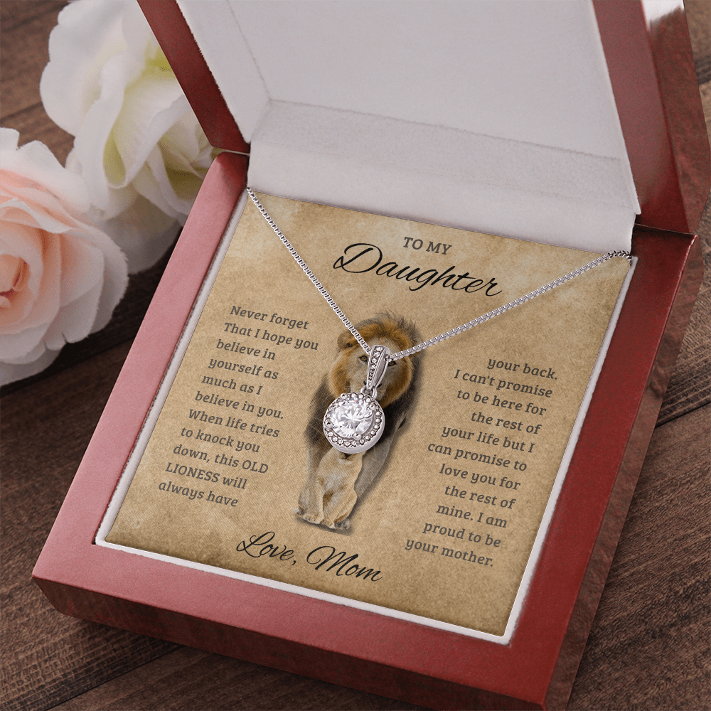To My Daughter _ Solitaire Necklace From Mom