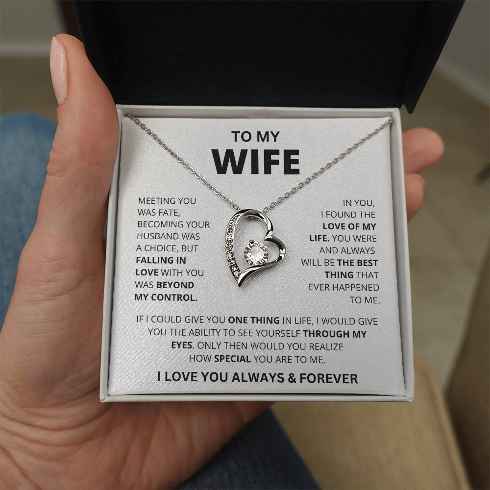 Wife Heart Necklace | Meeting you was fate
