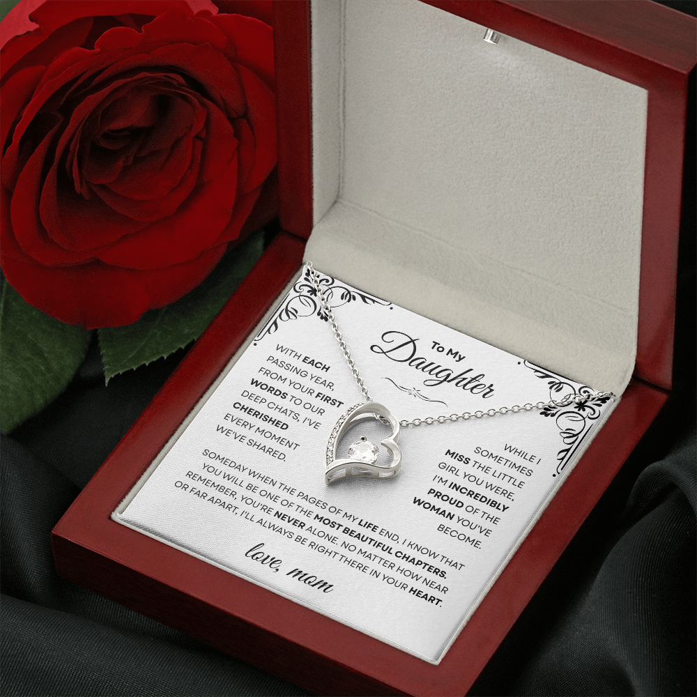 Forever Love Necklace – Meaningful Gift from Mom to Daughter | CZ Heart Pendant