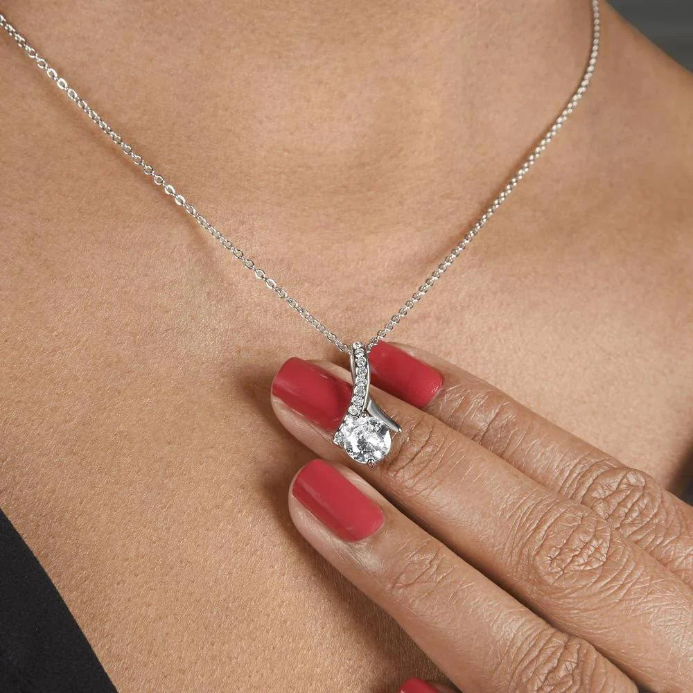 To my Beautiful Daughter - Love Mom - Alluring Beauty Necklace