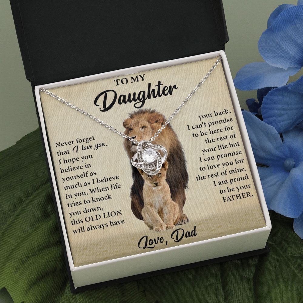 Unique Gift For Daughter - Love Knot Necklace