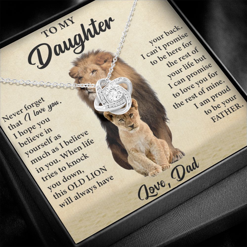 Unique Gift For Daughter - Love Knot Necklace
