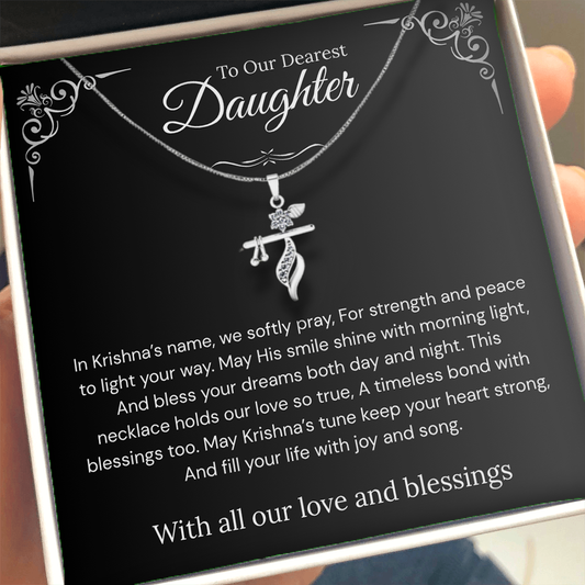 To My Daughter – Shri Krishna Blessings Pendant | Spiritual Jewelry Gift