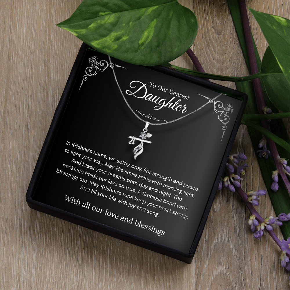 To My Daughter – Shri Krishna Blessings Pendant | Spiritual Jewelry Gift
