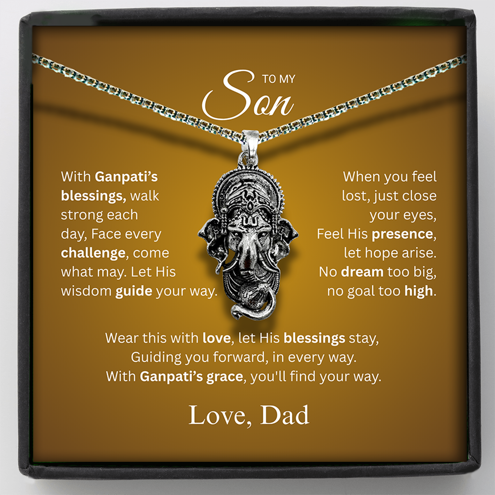 Ganpati Pendant for Son - Guidance and Protection - Gift from Dad